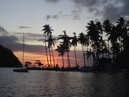 Sunset in Marigot Bay